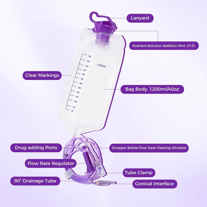 Lemfema 2Pcs Plant Drip Bag, Water Drip Bags, Automatic Plant Watering Drip Irrigation with Valve Kits for Potted Plants, 1200ML - Image 2