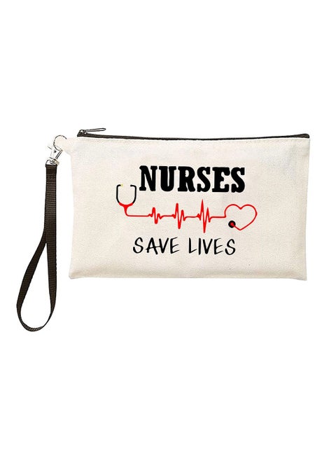Nurse Appreciation Gift - Cosmetic Bag - Multi Purpose Full Zipper Pouch with Funny Designs Print - Nursing Supplies and Practitioner Gifts - Survival kit (Design 7)