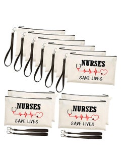 PRINTSHOP4ME Nurse Appreciation Gift - Cosmetic Bag - Multi Purpose Full Zipper Pouch with Funny Designs Print - Nursing Supplies and Practitioner Gifts - Survival kit (Design 7)  - Image 2