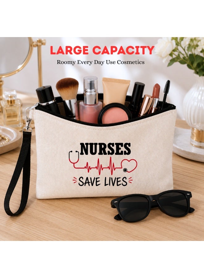 PRINTSHOP4ME Nurse Appreciation Gift - Cosmetic Bag - Multi Purpose Full Zipper Pouch with Funny Designs Print - Nursing Supplies and Practitioner Gifts - Survival kit (Design 7) - Image 5