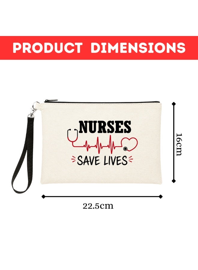 PRINTSHOP4ME Nurse Appreciation Gift - Cosmetic Bag - Multi Purpose Full Zipper Pouch with Funny Designs Print - Nursing Supplies and Practitioner Gifts - Survival kit (Design 7) - Image 3