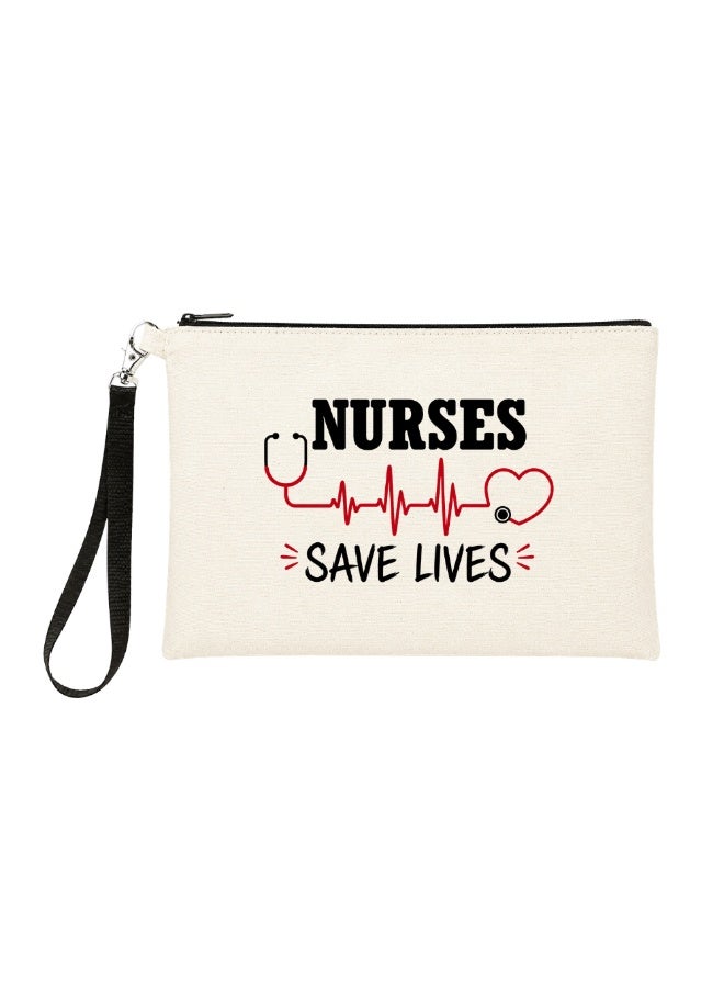 PRINTSHOP4ME Nurse Appreciation Gift - Cosmetic Bag - Multi Purpose Full Zipper Pouch with Funny Designs Print - Nursing Supplies and Practitioner Gifts - Survival kit (Design 7) - Image 1