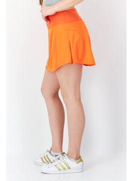 Adidas Women Brand Logo Sports Skirt, Orange  - Image 2
