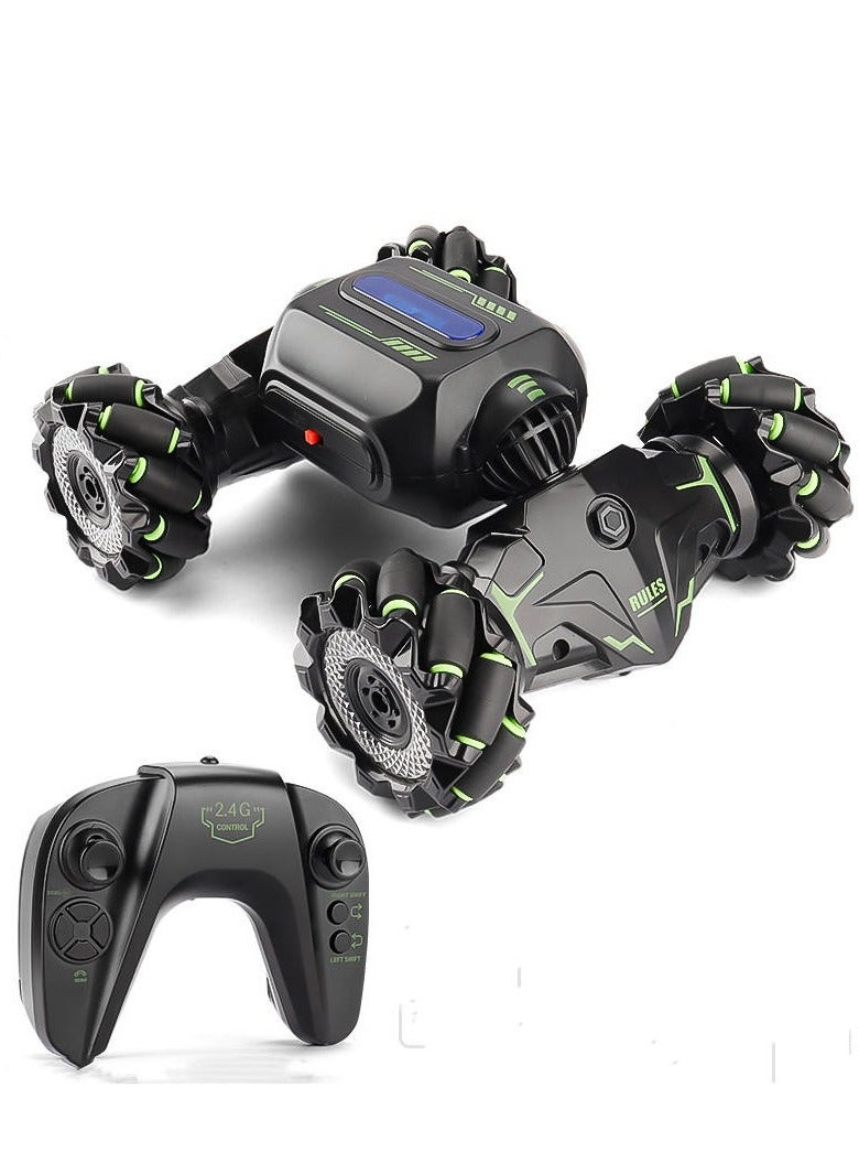 SMARTX 2.4G RC Stunt Twist Rock Climbing Double Control Car Toy 4WD Off-road Drift Gesture Sensing Car Double-sided 360-degree Rotation Rolling Car 360 Spinning & Snake Walk Stunt Car for Kids Boys Girls Aged above 8 - Image 1