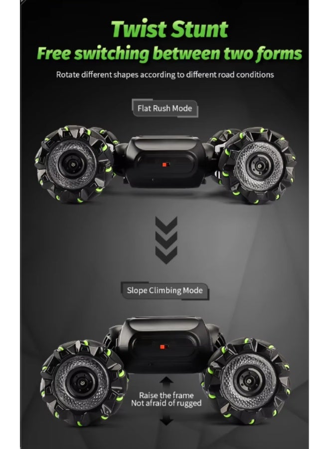SMARTX 2.4G RC Stunt Twist Rock Climbing Double Control Car Toy 4WD Off-road Drift Gesture Sensing Car Double-sided 360-degree Rotation Rolling Car 360 Spinning & Snake Walk Stunt Car for Kids Boys Girls Aged above 8 - Image 3