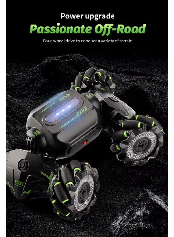 SMARTX 2.4G RC Stunt Twist Rock Climbing Double Control Car Toy 4WD Off-road Drift Gesture Sensing Car Double-sided 360-degree Rotation Rolling Car 360 Spinning & Snake Walk Stunt Car for Kids Boys Girls Aged above 8 - Image 4