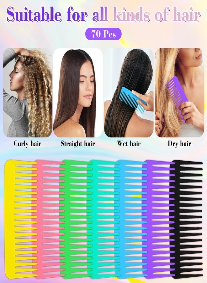 JOUTYFOR 70 Pcs Wide Tooth Detangling Comb for Curly and Long Hair - Styling Shampoo Tool for Dry/Wet Hair, No Handle, for Women, Men, and Kids - Image 5