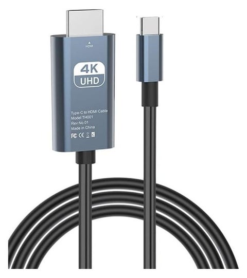 كابل HDMI من النوع C إلى 4K HDTV بطول 2 متر - صوت رقمي 8 قنوات - متوافق مع الهواتف الذكية وأجهزة الكمبيوتر المحمولة وأجهزة التلفزيون الذكية وأجهزة Fire TV وأجهزة Apple TV - مثالي للبث والعروض التقديمية والألعاب بدقة Ultra HD