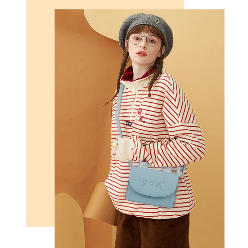 AFKOMST Cute Purses for Teen Girls Small Crossbody Purse and Handbags Cat Gifts for Kids  - Image 2