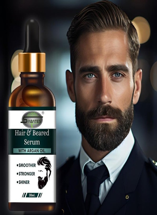 Sabates Men's Beared Growth Serum|Beard Growth Oil, Fast Growth, Non Sticky Greasy, Thick Beard, Nourishment |Beard Growth Oil-10X Nourishing Oils For Stronger & Shinier Beard| Beared Serum Pack Of 3 - Image 3