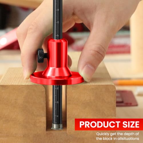 Serplex® Wheel Marking Gauge Woodworking Mortise Marking Tool Adjustable Wheel Making Gauge Laser-etched Marking Multifunctional Wheel Marking Gauge for Tenon, Groove Layouts - Image 3