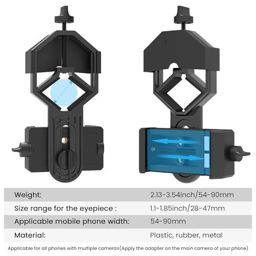 GOSKY Smartphone Adapter Mount Regular Size - Compatible with Binoculars, Monoculars, Spotting Scopes, Telescope, Microscopes Fits almost all Smartphones on the Market Record Nature and The World - Image 3