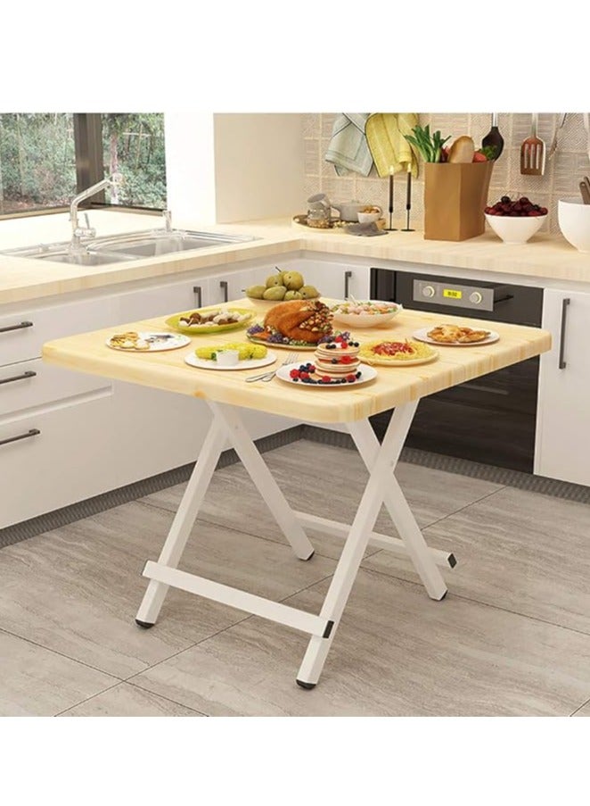 Generic Dining Table Kitchen Dining Table Folding Table Portable Camping Table Kitchen Table for Kitchen Livingroom，Space Saving(80*80CM) ﻿  - Image 2