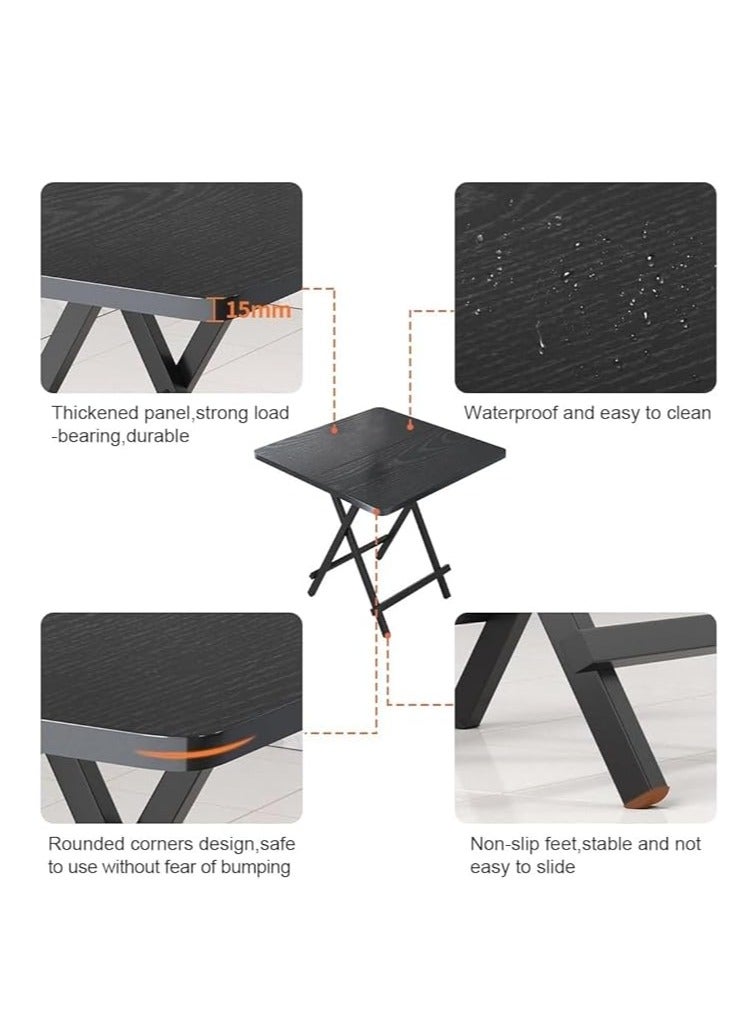Generic Dining Table Kitchen Dining Table Folding Table Portable Camping Table Kitchen Table for Kitchen Livingroom，Space Saving(80*80CM) ﻿  - Image 4