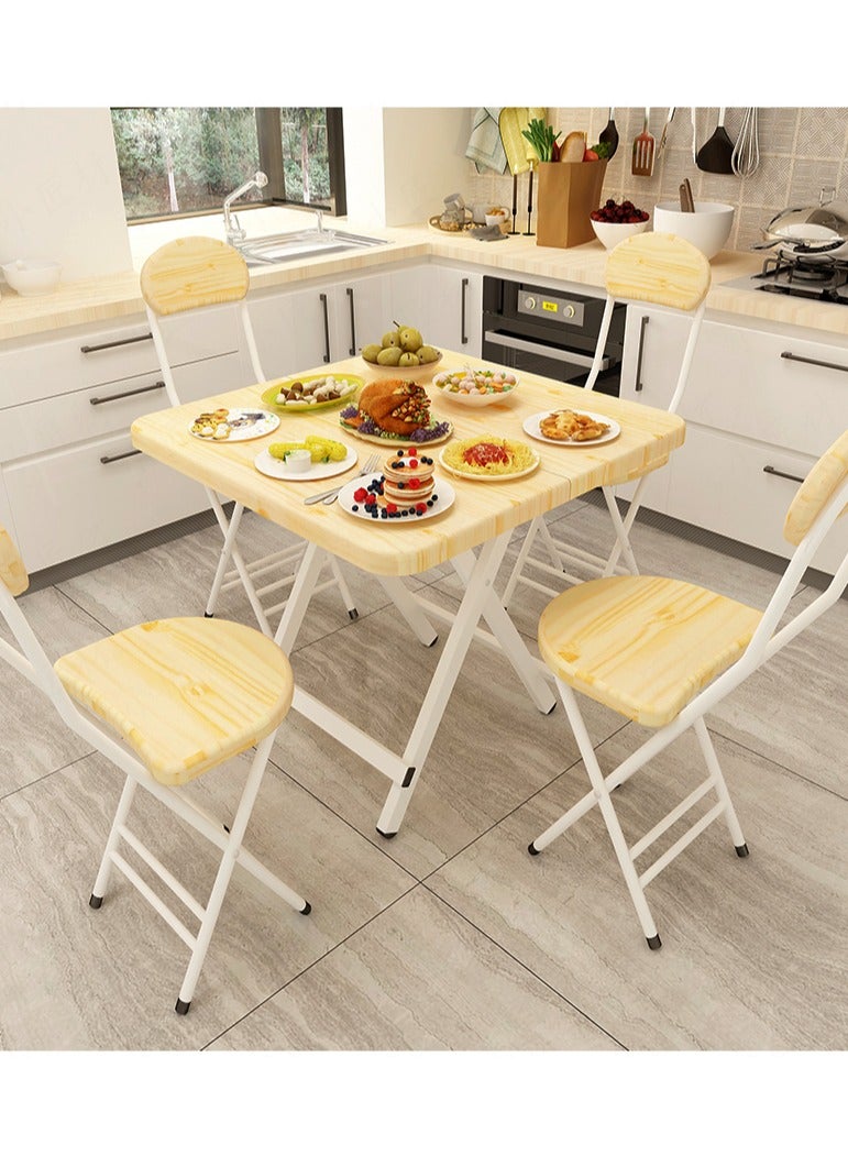 Generic Dining Table Kitchen Dining Table Folding Table Portable Camping Table Kitchen Table for Kitchen Livingroom，Space Saving(80*80CM) ﻿  - Image 3