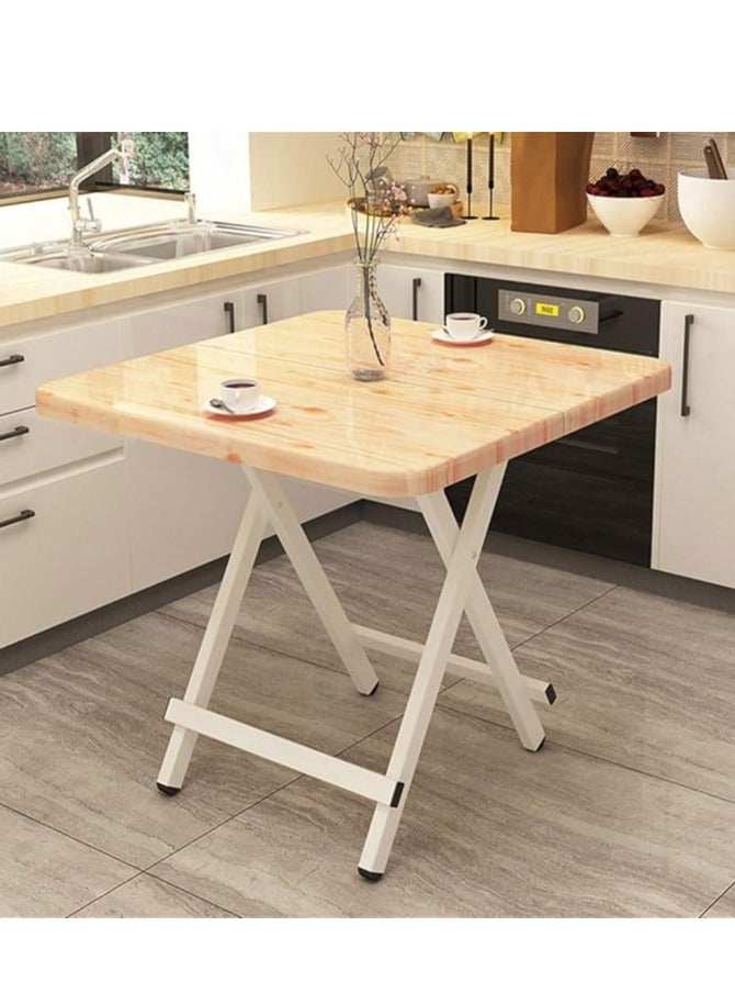 Generic Dining Table Kitchen Dining Table Folding Table Portable Camping Table Kitchen Table for Kitchen Livingroom，Space Saving(80*80CM) ﻿  - Image 1