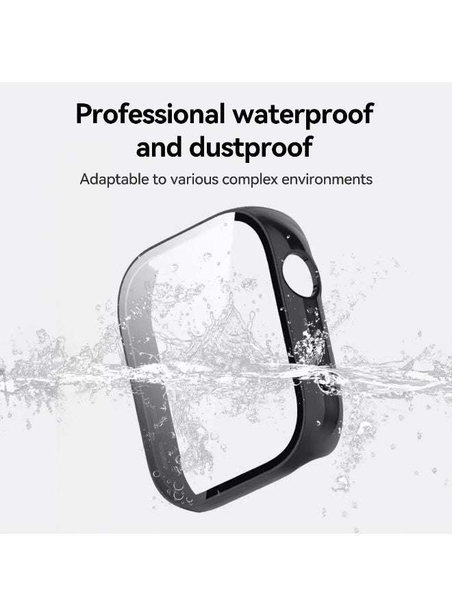 Case and Screen Protector for Huawei Watch Fit 3 46mm, All-around Anti Scratch Shockproof Protective Hard PC Full Cover Tempered Glass Compatible with Huawei Watch Fit 3 (Black) - Image 2