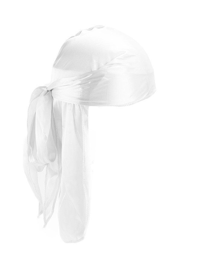 HOOTO 2 PCS Silky Durags  for Men and Women Waves Silk Durag Pack Silky Satin Extra Long Tails（ Black White) - Image 4