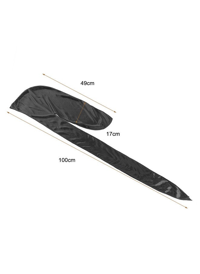 HOOTO 2 PCS Silky Durags  for Men and Women Waves Silk Durag Pack Silky Satin Extra Long Tails（ Black White) - Image 2