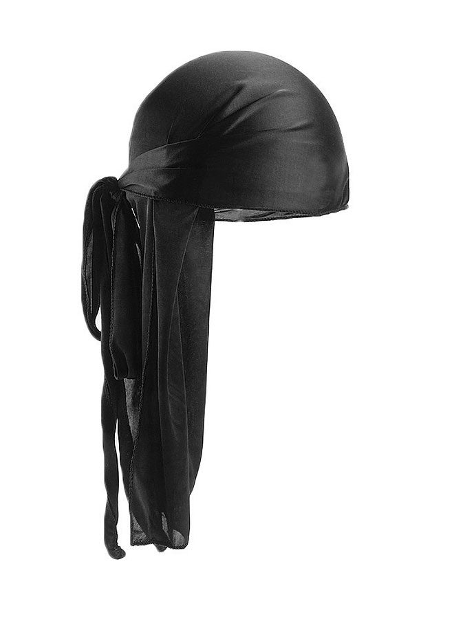 HOOTO 2 PCS Silky Durags  for Men and Women Waves Silk Durag Pack Silky Satin Extra Long Tails（ Black White) - Image 3