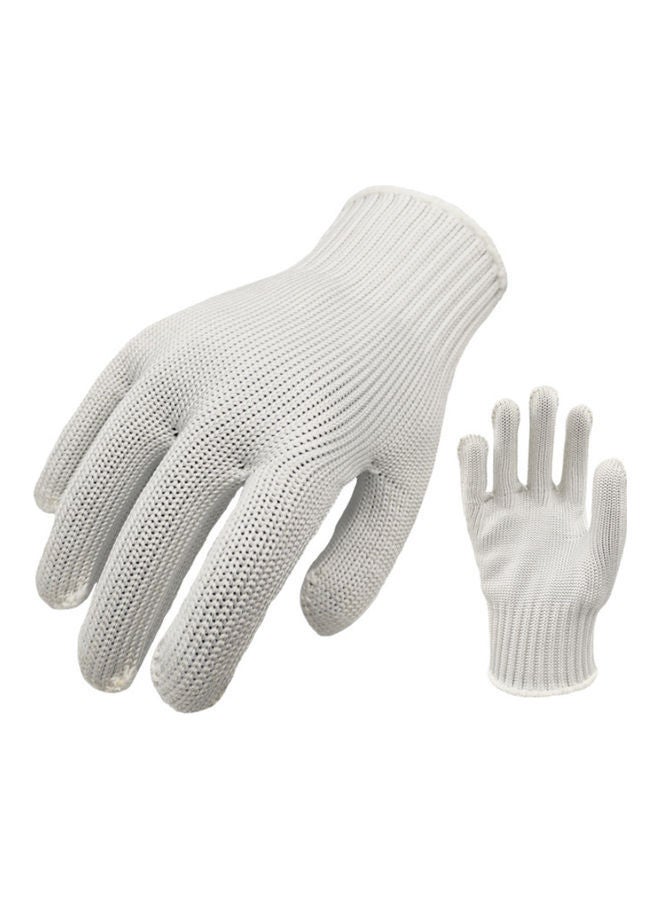 NIBEMINENT 2-Piece Cut Resistant Gloves Set White  - Image 1