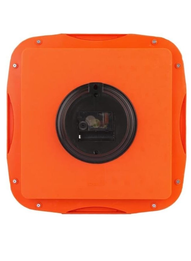 Sonera Wall Clock -9751-Analog -Quartz -White With Orange Color