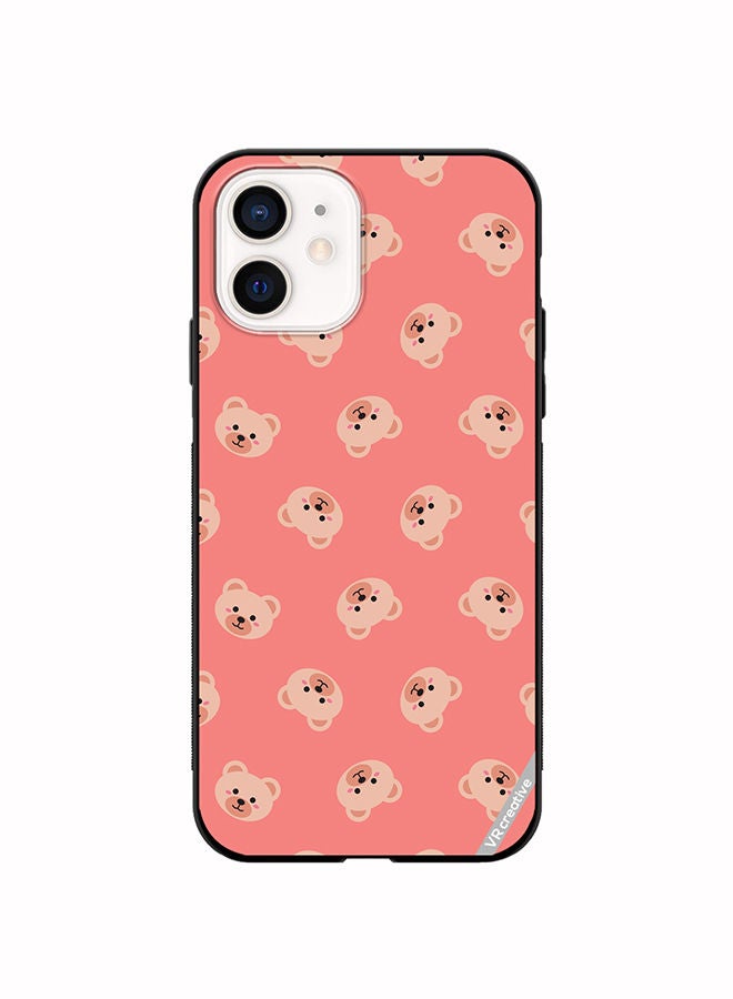 VR CREATIVE Protective Case Cover For Apple iPhone 12 mini Cute Flat Bears Design Multicolour - Image 1