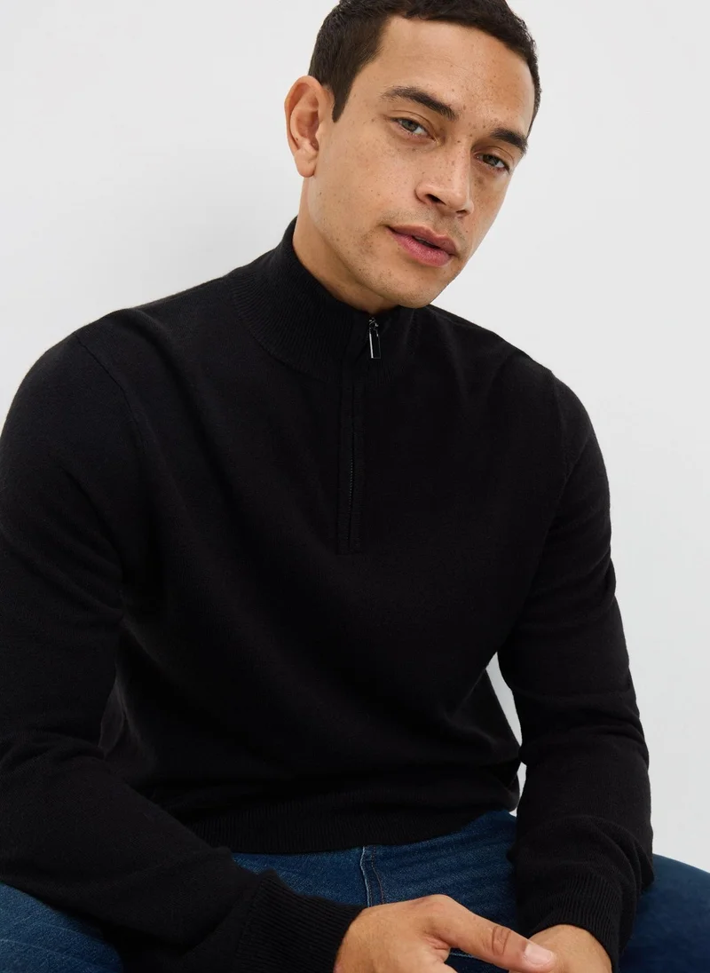 ماتلان Black Cashmilon 1/4 Zip Jumper