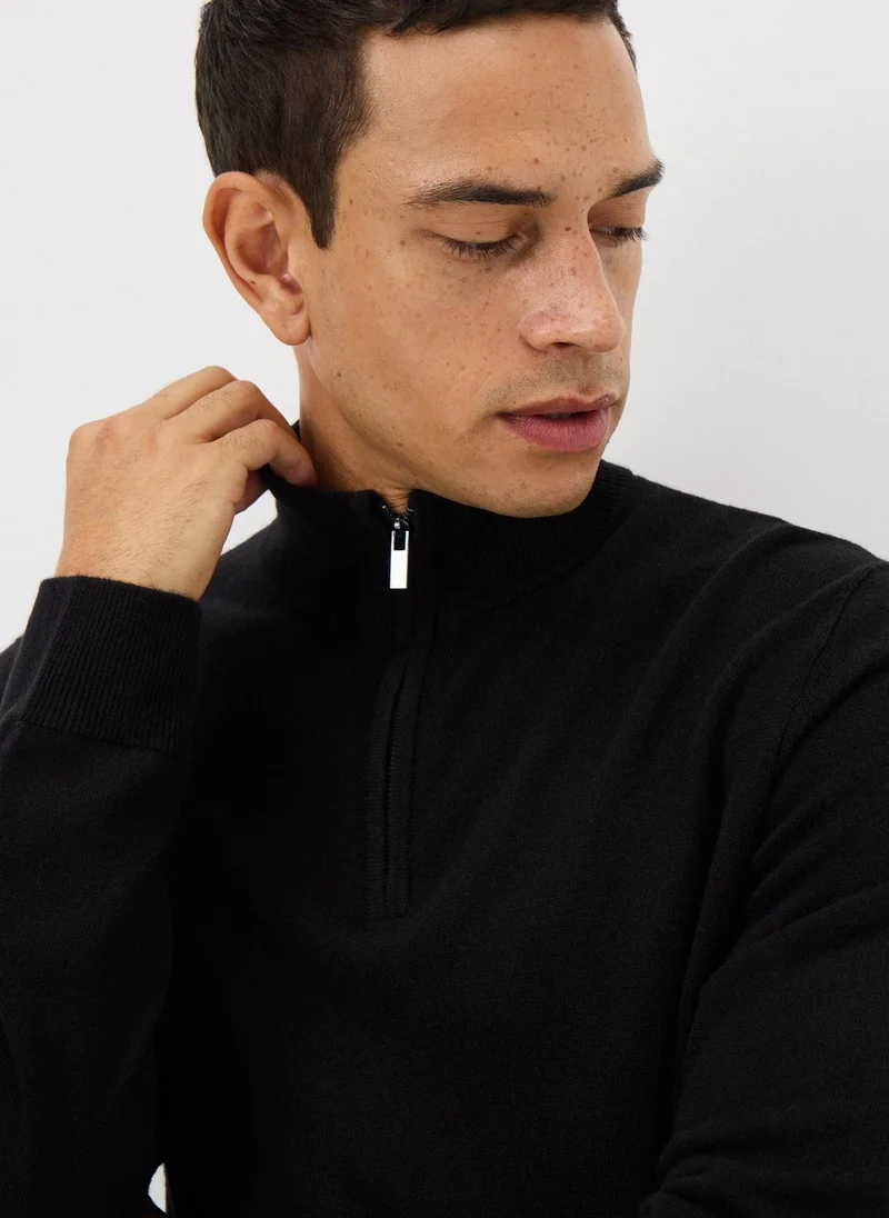 ماتلان Black Cashmilon 1/4 Zip Jumper