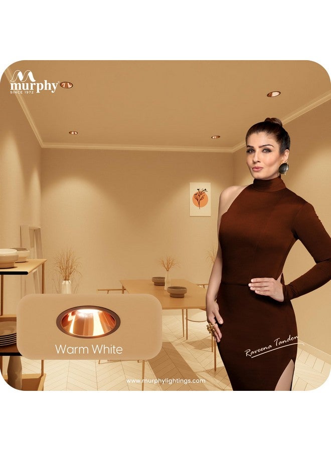 Murphy 12W Black Body Rose Gold Finish COB Spot Down Light : Warm White, Pack of 6 - Image 5