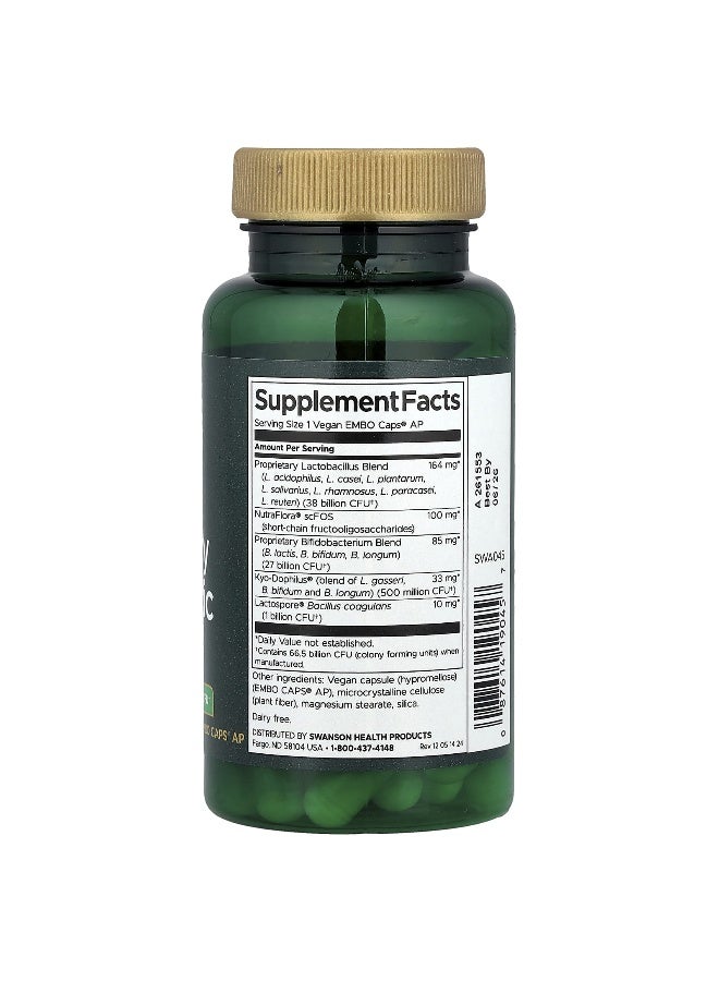 Swanson, Ultra Potency Probiotic, 66.5 Billion CFU, 60 Vegan EMBO Caps® AP - Image 2