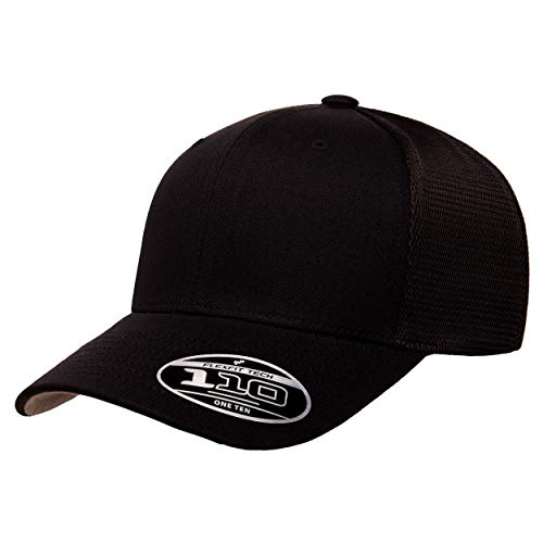 Flexfit Men's one_Size Trucker Cap, Black, Alpha - Image 1