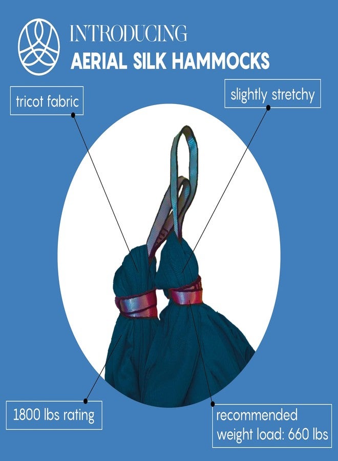 aum active Aerial Silk Yoga Hammock & Swing for Home, Inversion Exercises, Starter Kit for All Levels - Durable with Extension Straps, Carabiners, and Pose Guide - Image 3