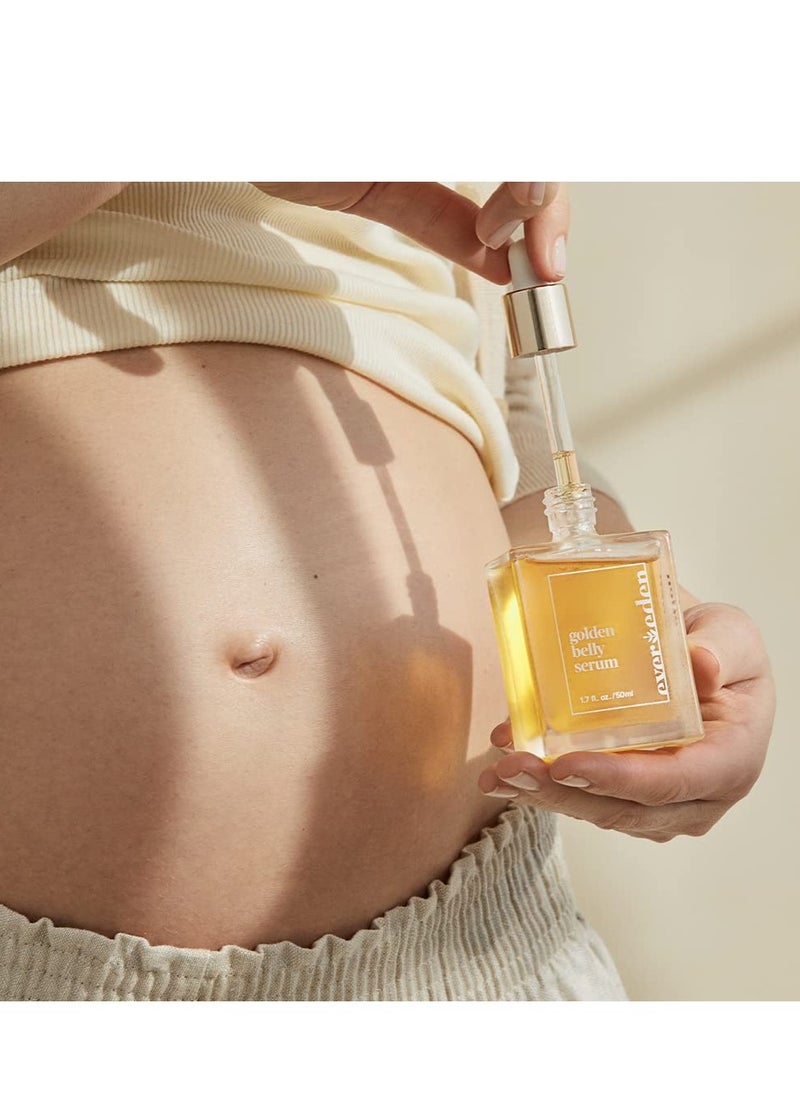 Evereden Evereden Golden Belly Serum, 1.7 fl oz. | Clean & Vegan Women's Belly Oil for Pregnancy and Postpartum | Clean Maternity Skincare | Non-Toxic Stretch Mark Oil  - Image 3