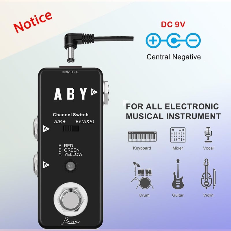 Rowin Vintage ABY Line Guitar Effect Pedal LEF-330 - Image 3