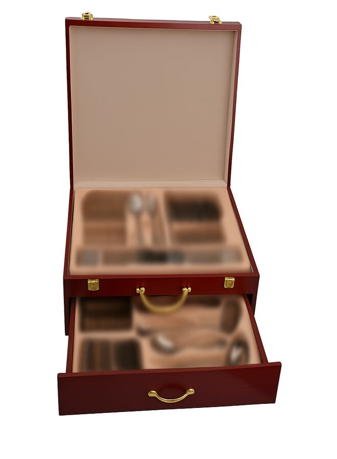 Silver Dining Set – 75-Piece Collection with Premium Wooden Case  - Image 2