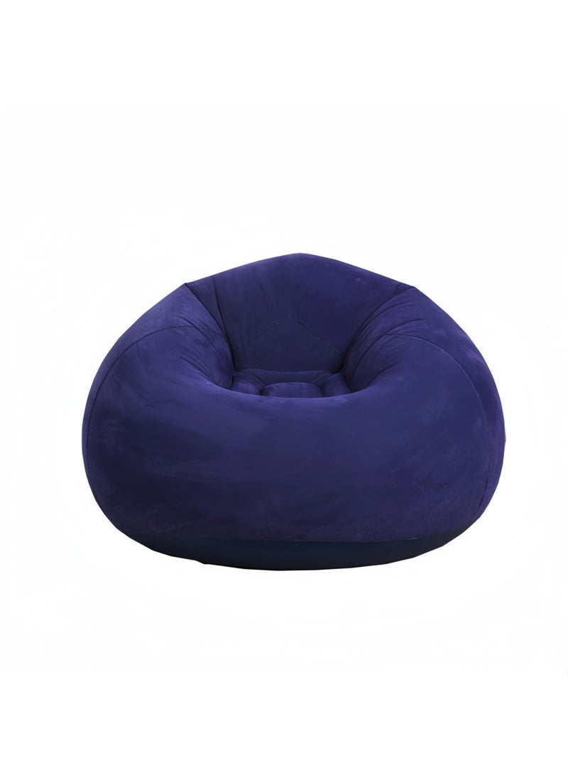 JINFANLI Inflatable Flocked Portable and Easy to Store Single Lazy Sofa, Outdoor Leisure Thickened Reclining Chair Bean Bag Sofa Bed - Image 4