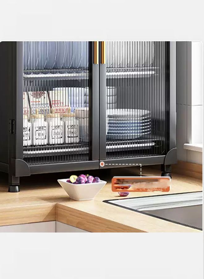 NKX 3-Tier Stackable Kitchen Organizer Cabinet with Doors - Image 3