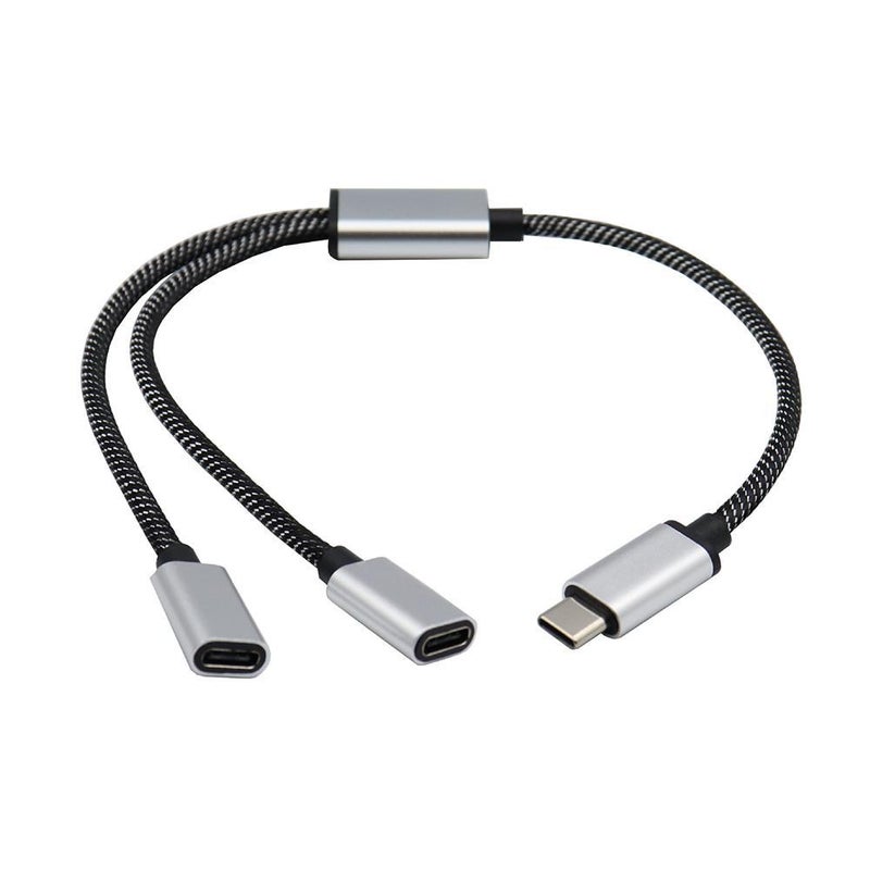 Mobile phone/tablet Type-C hub, 3-port Type-C splitter with 1-to-2 interface. - Image 2
