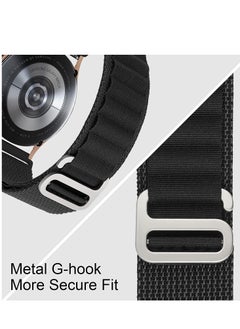Generic 20mm Stretch Nylon Metal Alpine Loop Woven Strap ForAmazfit GTS 4 Mini - Bip 3 - GTS 2 Mini- Amazfit GTS 2-Amazfit GTS 4 - BALCK  - Image 3