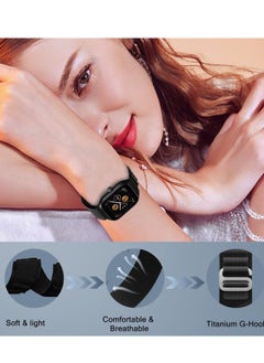 Generic 20mm Stretch Nylon Metal Alpine Loop Woven Strap ForAmazfit GTS 4 Mini - Bip 3 - GTS 2 Mini- Amazfit GTS 2-Amazfit GTS 4 - BALCK  - Image 5