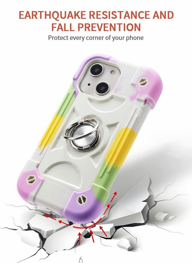 GROIC Compatible IPhone14 Case 6.1 Inch, Ring Stand Phone Case, Heavy Duty  Shockproof Shell, Cover with Magnetic Car Mount for iPhone 14 - Image 5