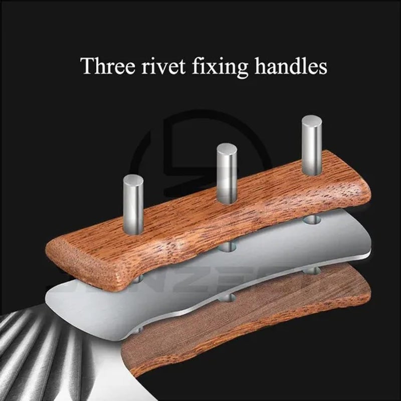 CEPLO Stainless Steel Kitchen Knives Knife MeatVegetable Chopper Full Tang Professional Kitchen Knives Handle Chari Chaku Chopping Knife Full Tang Handle for Home and Restaurant Knife_K - Image 4
