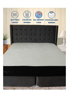 TOTAL COMFORT Total Comfort Florence Pocket Spring Mattress I Thickness 28 cm I Removable Cover with zipper for easy wash I  Premium Cool fabric  - Image 2
