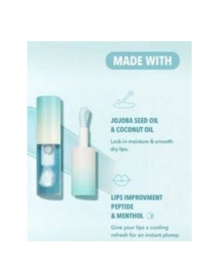 Lip Plumper Oil Gloss ice queen – Hydrating Jojoba & Coconut Oil Serum with Cooling Menthol & Peptide Complex for Instant Volume, Long-Lasting Moisture & Smooth Radiant Lips effect - Image 2