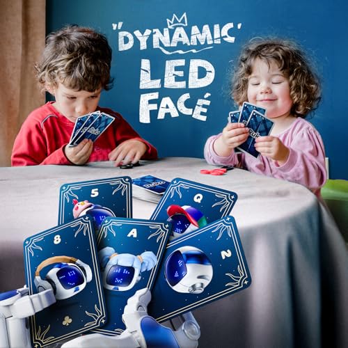 Ruko 6088 Programmable Robot with APP Control, Remote Control, Gesture Sensing Control, Rechargeable Robots Toys for Boys and Girls, Interactive LED Faces, QA Games for 3 4 5 6 Years Kids, Blue - Image 5