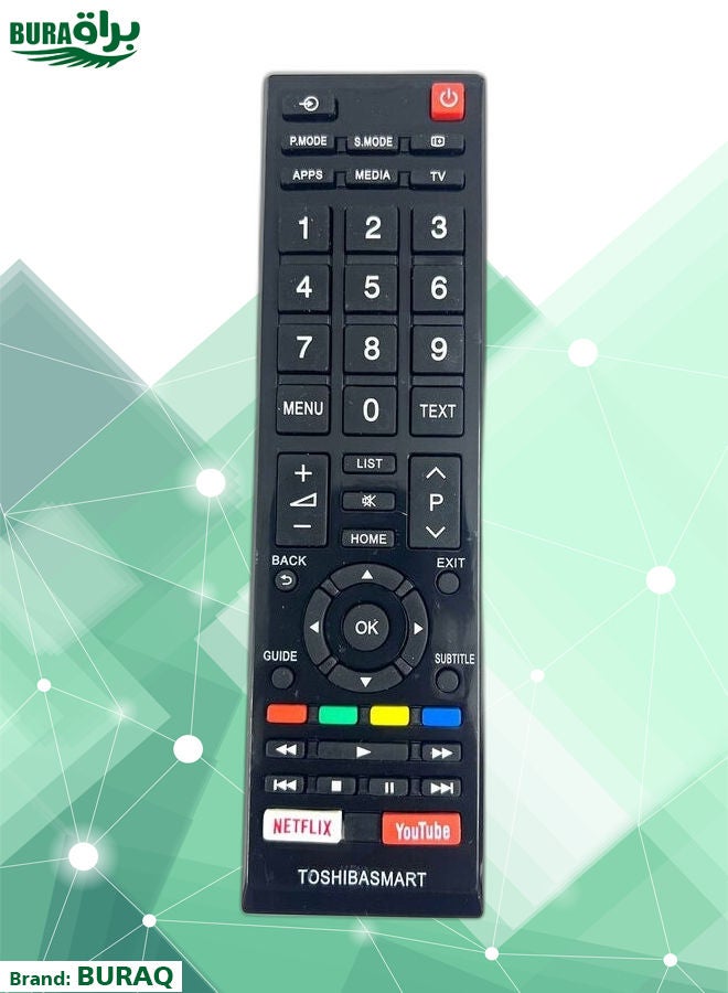 BURAQ Replacement Remote Control for Toshiba Smart Tvs Model CT-8547 - Image 1