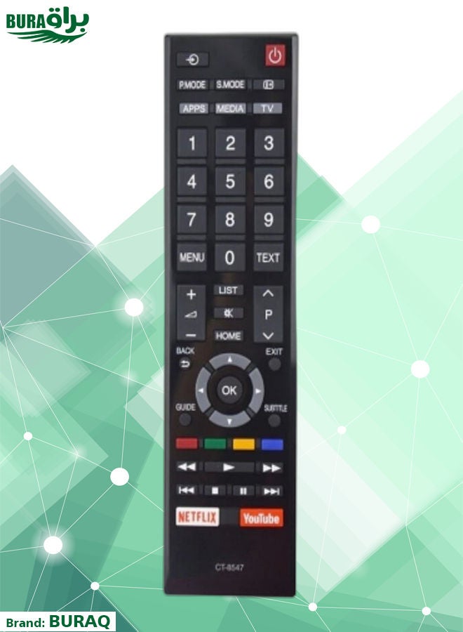 BURAQ Replacement Remote Control for Toshiba Smart Tvs Model CT-8547 - Image 2