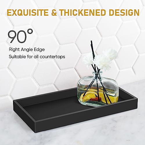 EG-SIPRO Silicone Bathroom Tray, Shatterproof, Black, Rectangular, 10.6 x 5.1 Inches - Image 3