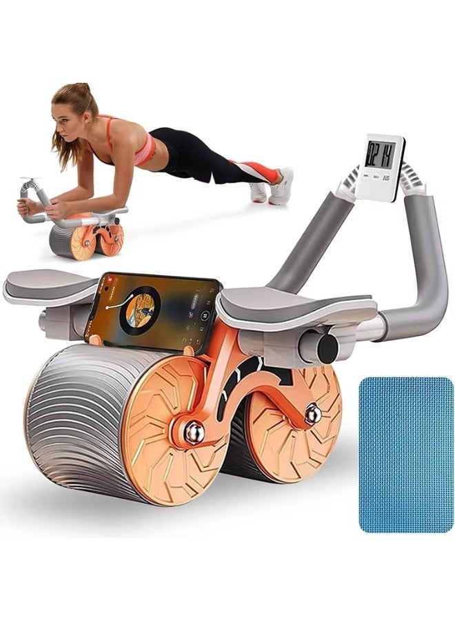 UBEdge Automatic Rebound Ab Wheel – Core Workout Roller, Fitness Abdominal Trainer with Double Wheel Stability, Home Gym Exercise Equipment - Image 1
